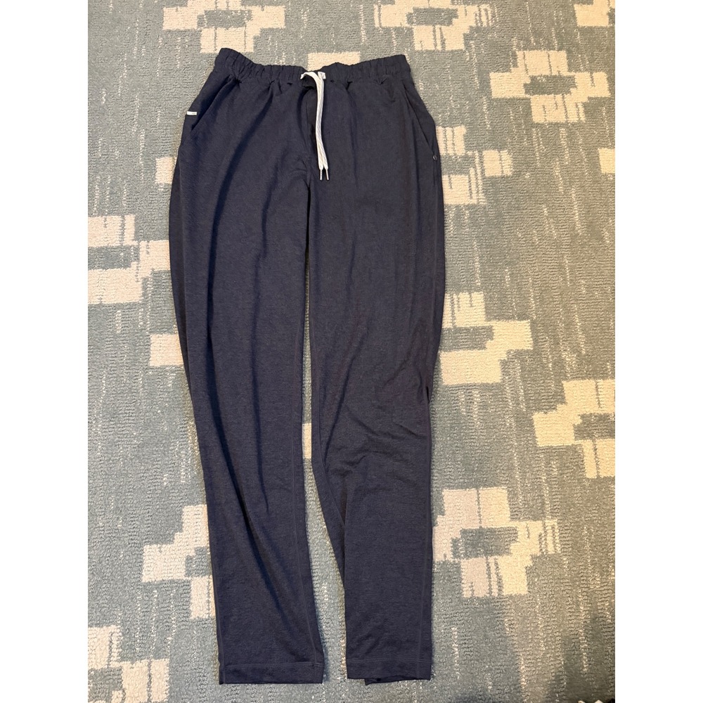 Vuori Ponto Performance Pants Mens Medium Navy Blue Heather DreamKnit Joggers
